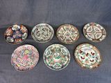 six chinese cloisons of various colors and designs
