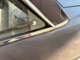 a close up of a car door handle with a bird on it