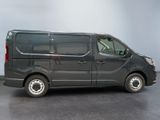 a picture of a black van parked in a room