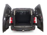 a black van with its doors open on a white background