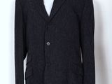 vintage men ' s black wool blazer jacket, size 42