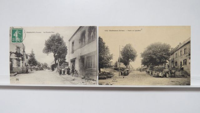 Fursac : Lot de 2cpa de Chabannes : La Grande Rue. Carte peu cour...