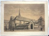 une vieille photo d'une église surmontée d'un clocher