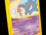 gros plan d'une carte pokemon sur fond noir
