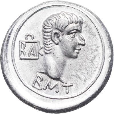 l'image d'une pièce de monnaie sur laquelle figure le portrait d'un homme