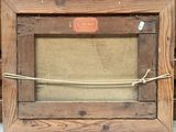 a picture of a wooden frame with a rope around it