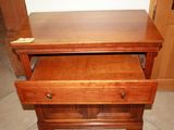 an image of a wooden dresser with two drawers