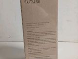a close up of a box on a table with a white background