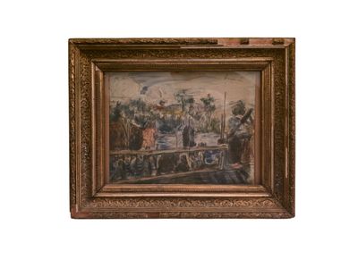 une image représentant un tableau où l'on voit un groupe de personnes sur un bateau