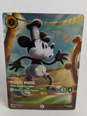 Carte à collectionner Mickey Mouse issue du jeu de cartes à collectionner Mickey Mouse de Disney