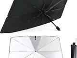 un parapluie noir avec un manche noir et une housse noire