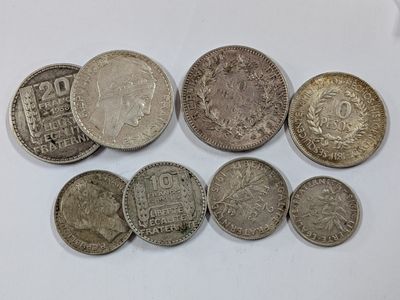 Lot de monnaies argent (poids 112 gr) - Photo 1