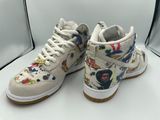 nike air force 1 ' s with a picture of a man ' s face on the sole