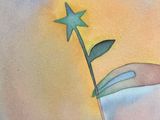 a picture of a plate with a star on it