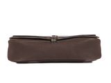 a brown leather case with a bow on the front