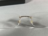 a close up of a pair of glasses on a table