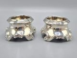 pair of silverplated candlestick holders