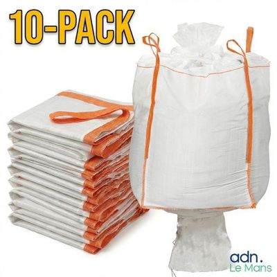 beaucoup de sacs blancs et orange