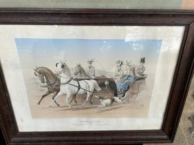 D'après Victor ADAM "Chevaux de Tarbes", GRAVURE encadrée