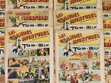 de nombreuses bandes dessinées exposées au mur