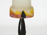 a lamp that is sitting on top of a table