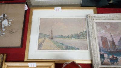 Bayou "Le déchargement du bateau par attelage en bord de can…
