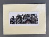 a picture of a picture of an old car in a frame
