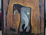 an image of a painting of a man standing in a doorway