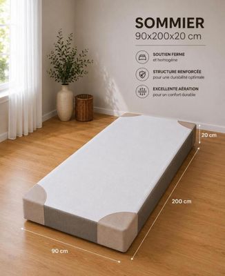 la taille d'un matelas dans une pièce avec une fenêtre en arrière-plan