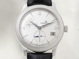 une montre avec un cadran blanc et un bracelet en cuir noir