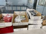 many boxes of assorted items on the floor