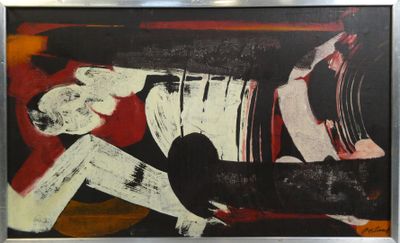an image of a painting of a woman laying down on a couch