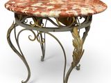 an image of a table with a marble top on a white background