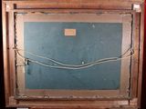 a picture of an old wooden frame with a picture on it