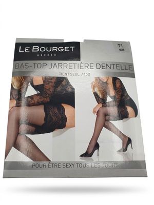 LE BOURGET - Bas auto-fixants - Jarretière dentelle 15D - No…
