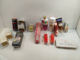 a lot of different types of cosmetics on the table