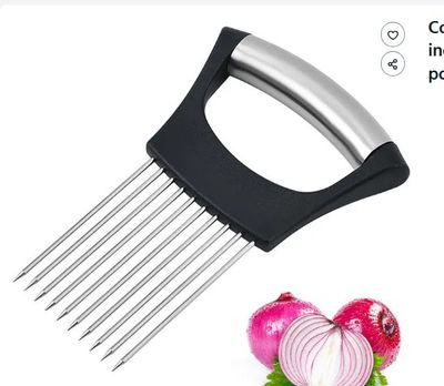 a close up of a vegetable cutter with onions and onions on it