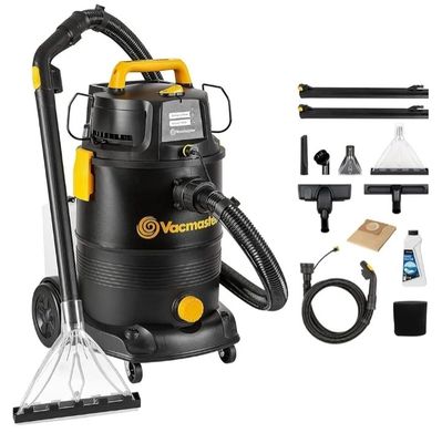 un aspirateur avec des outils et des accessoires pour nettoyer le sol