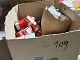 a box full of food sitting on top of a pile of boxes