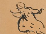 une image représentant le dessin d'une femme tenant une raquette de tennis