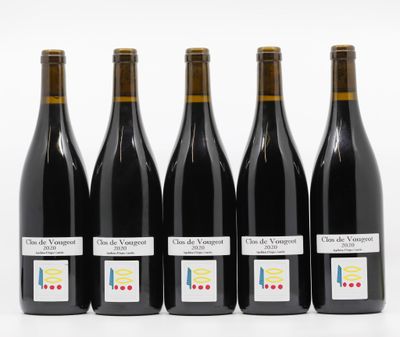 quatre bouteilles de vin sont alignées sur une surface blanche