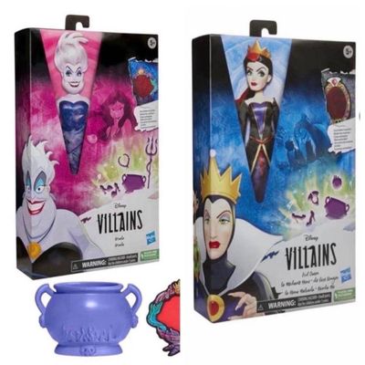 Lot de 2 poupées Les Villains Ursula et la méchante reine et…