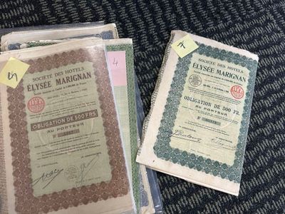 Lot de bons au porteur ou obligation comprenant Compagnie Fe…