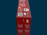 a red box that is sitting on top of a table