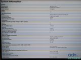 a computer screen with a list of information on it