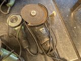 a bunch of electrical equipment on the floor next to each other