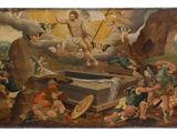 une image représentant un tableau où l'on voit un groupe de personnes sur un bateau