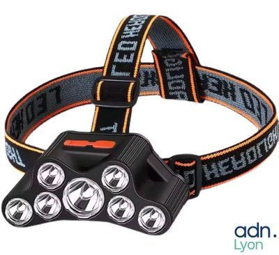 Lot de 10 lampes frontales 10 leds avec 4 modes d'éclairage,…