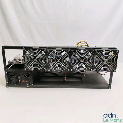 a close up of a computer power supply unit on a white background