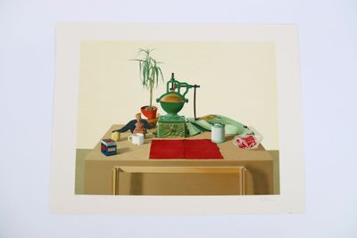 Michel HERBIN (1945-2015). "Nature Morte au moulin Peugeot",…